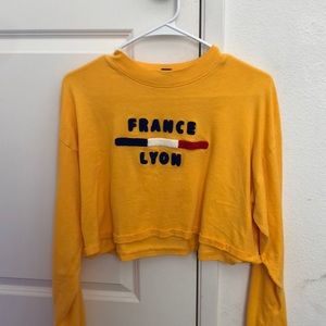 long sleeve crop top